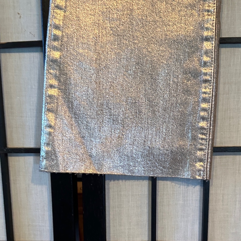 MOTHER Hustler Ankle Heavy Metal Flare Fray Jeans Never Worn Size 33 - Picture 7 of 16